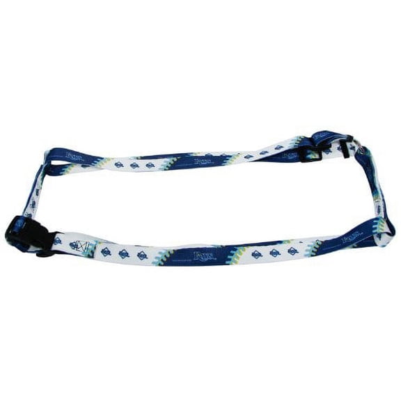 Tampa Bay MLB Baseball Rays MEDIUM 3/4 Inch Wide Adjustable Dog Harness - 14" - 24"