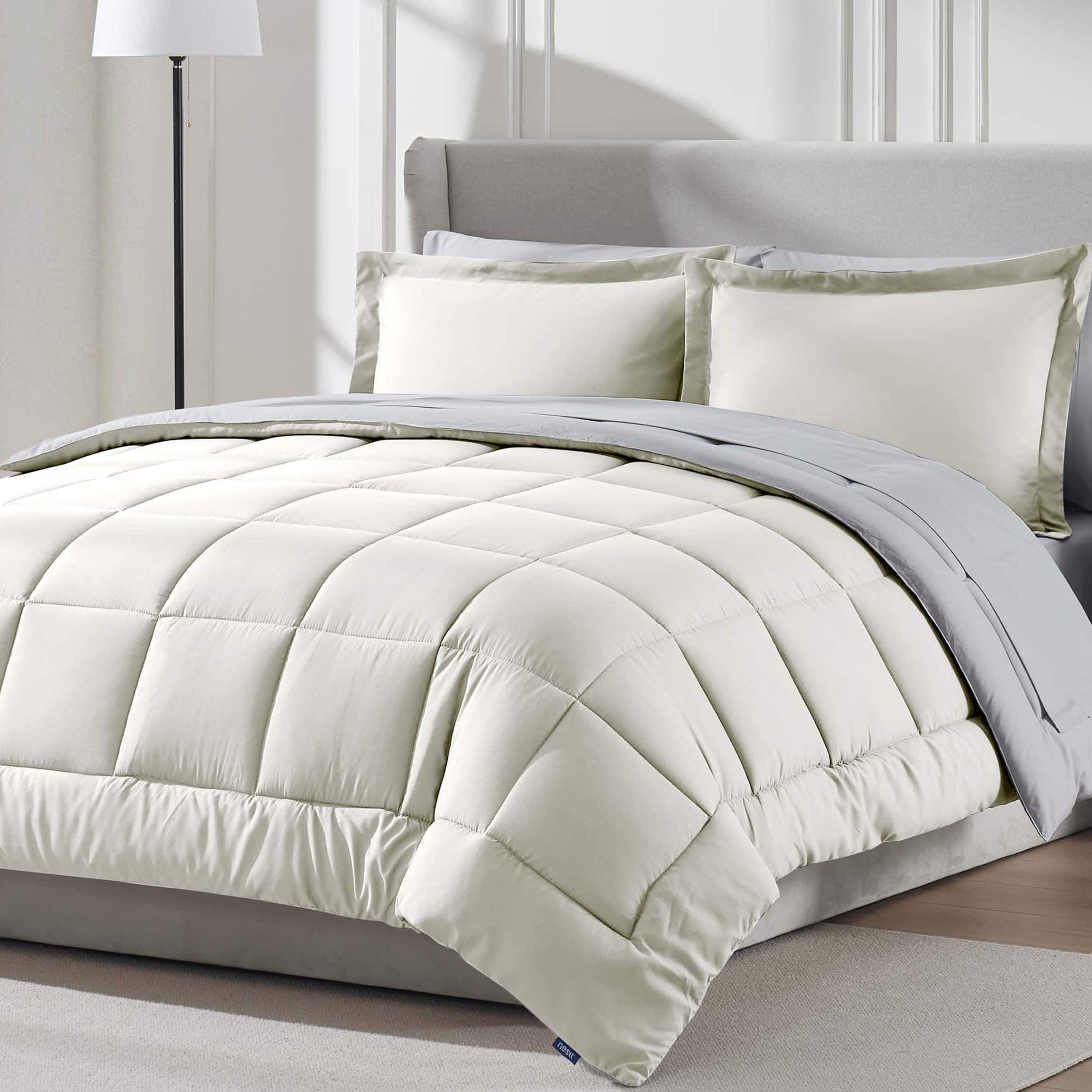 LammaLoe Twin Comforter Set With Sheets, Reversible Bed In A Bag 7 Piece, Bedding Set