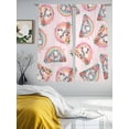 thumbnail image 3 of Rainbows Elephant Sheer Curtains 2 Panels Set Pink Red Flower Love Watercolor Animal Sheer Window Curtains Light Filtering Rod Pocket Voile Drapes for Bedroom Living Room 52"X72", 3 of 9