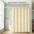 thumbnail image 5 of Unique Bargains Waterproof Geometry Shower Curtain Set with 12 Hooks Beige 71"W x 71"L, 5 of 8