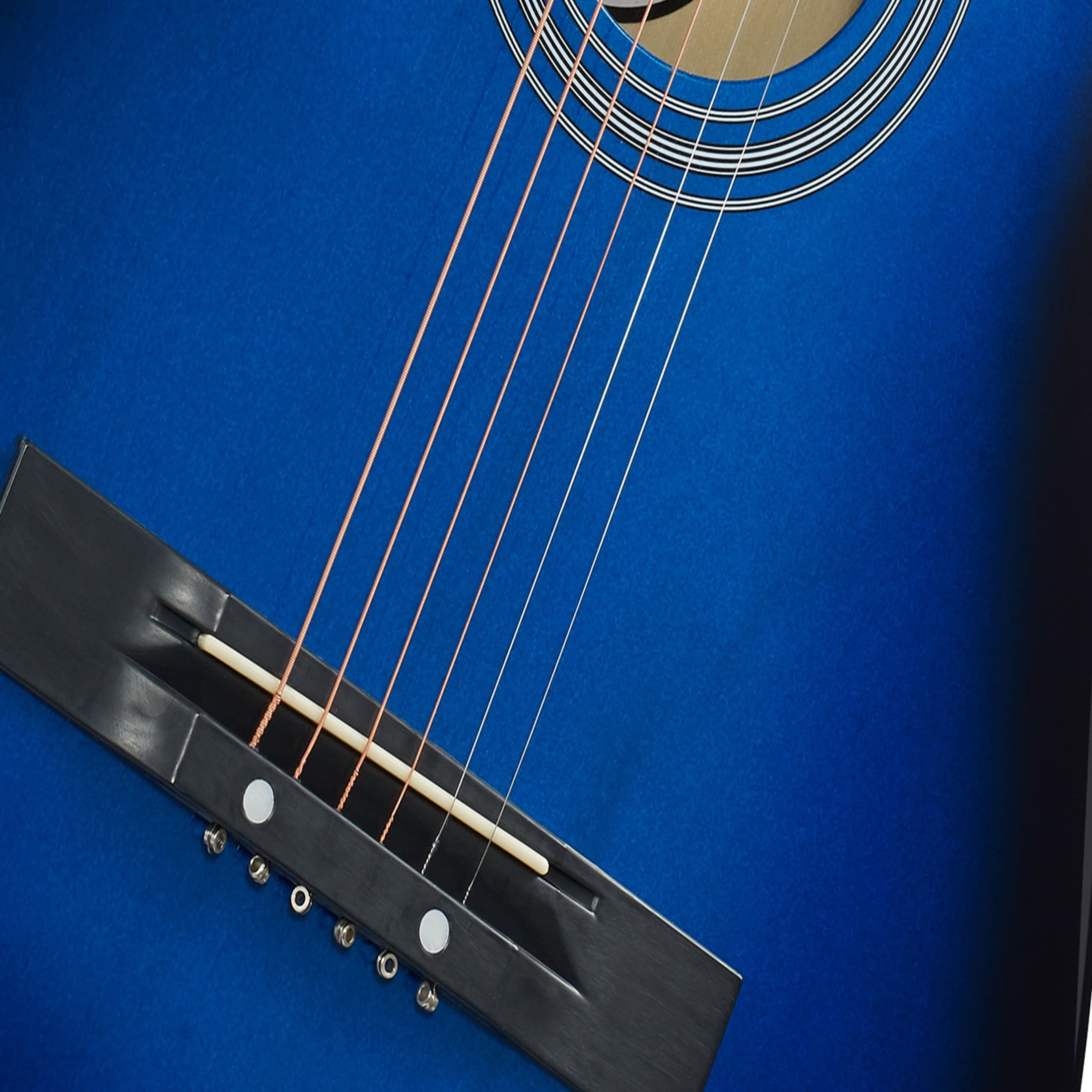 Yunken 41-inch Beginner Cutaway Acoustic Guitar Package, Full Size Basic Starter Kit w/Gig Bag, Strings, Strap, Tuner, Picks-Blue