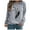 Gray, variant on LEAVINGSUO Womens Tops Long Sleeve Fall Winter Womens Casual Long Sleeve Tops Ladies Christmas Print Sweatshirt Blouse