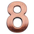 thumbnail image 1 of Números de casa de 3,9 pulgadas - Plásticos de ingeniería ABS - Números autoadhesivos de 1 pieza para puerta de hotel de apartamento Número de dirección de latón impermeable 8, 1 of 1
