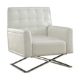 thumbnail image 1 of ACME Rafael Accent Chair in White PU & Stainless Steel, 1 of 3