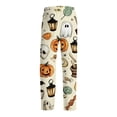 thumbnail image 6 of Domzest Halloween Pajama Pants Men Wide Leg Pumpkin Ghost Bat Graphic Pajama Bottoms Drawstring Elastic Waisted Funny Sleepwear Complexion M, 6 of 6