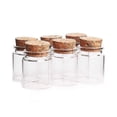thumbnail image 1 of Small Glass Bottles With Cork Stoppers - 6 Pcs 50ml 47mm X 50mm Storage Jars For Spices Wedding Favours, 1 of 5