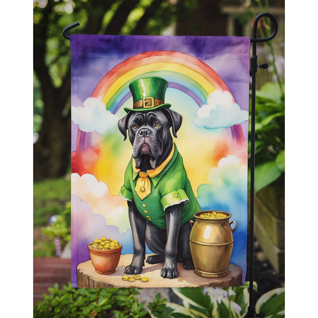 Cane Corso St Patrick's Day Garden Flag 11.25 in x 15.5 in