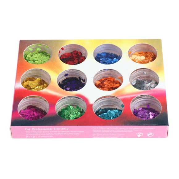 Caja de lentejuelas Colcomx Brillo de uñas y maquillaje facial