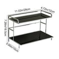 thumbnail image 3 of Gumesh Acrylic & Iron Tabletop Organizer - 2-Tier Kitchen Cup Rack & Bathroom Cosmetic Storage (Small Space Saver, 12" x 6"), 3 of 6
