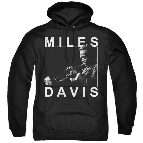 Miles Davis Monochrome Adult Pullover Hoodie Sweatshirt Black