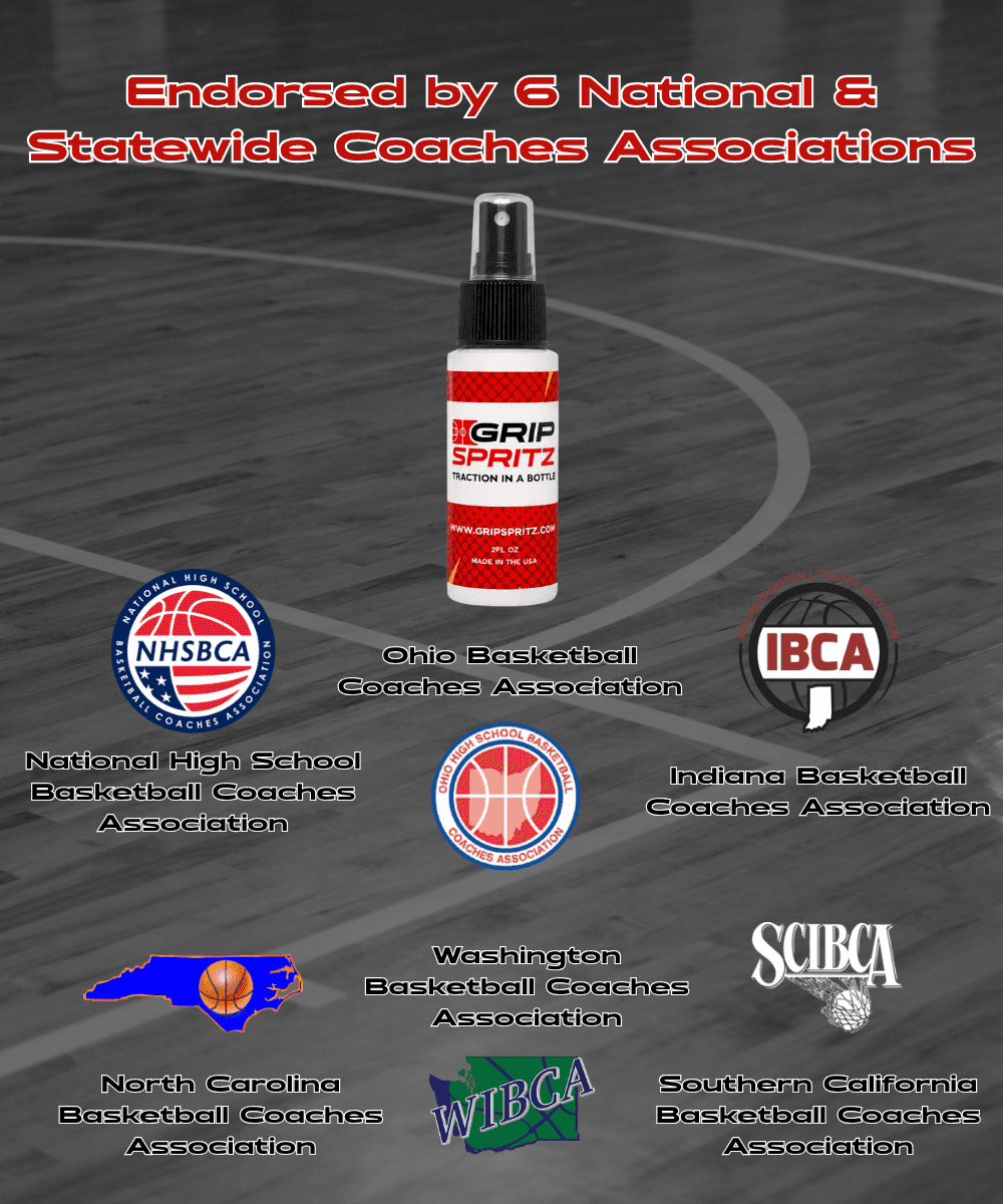 Grip Spritz Basketball Shoe Grip Spray | 2oz Bottle - Full Season Supply | Clean, Restore, Rejuvenate Traction on Any Court