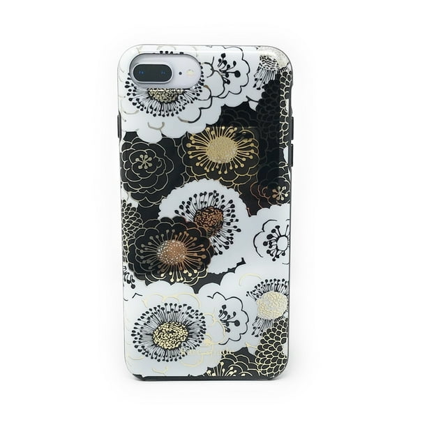 Kate Spade New York Floral Case for iPhone 8 Plus / iPhone 7 Plus / iPhone  6 Plus - Black/Gold/White 