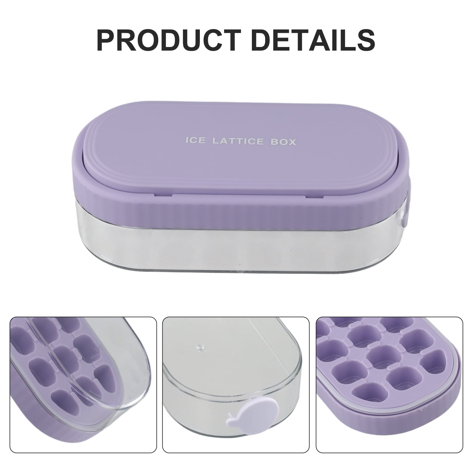 AFQH 8Grid Portable Ice Tray Silicone Press Type Ice for Cube Tray DIY Ice Maker