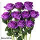 thumbnail image 2 of Simulación de flor de rosa artificial, decoración floral, oficina en casa, tela de boda, flor falsa, púrpura 10 Piezas kenally HA8916-03B, 2 of 6