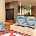 thumbnail image 6 of Nkmbld Merry Christmas Decorative Throw Pillow Covers for Christmas Decorations Santa Snowman Houses Reindeer with Colorful LED Lights, Blue, 6 of 7