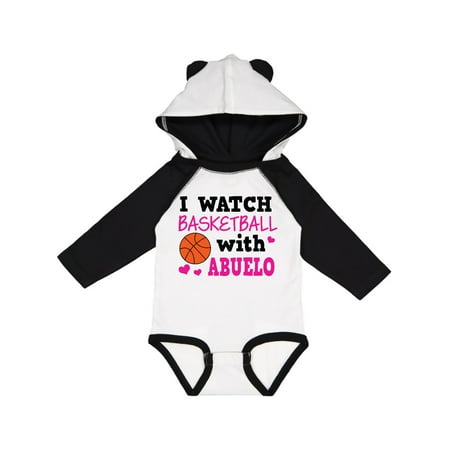 

Inktastic I Watch Basketball with Abuelo Gift Baby Girl Long Sleeve Bodysuit