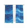 thumbnail image 2 of Abstract Sheer Curtains 72 Inches Long 2 Panels Blue Watercolor Wave White Point Light Filtering Semi Sheer Window Curtains Drapes for Bedroom Living Room 52"x72", 2 of 7
