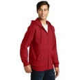 thumbnail image 4 of Port & Company Fan Favorite Fleece Full Zip Hooded Sweatshirt-4XL (Team Cardinal), 4 of 6