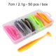 thumbnail image 4 of 50pcs T cola suave señuelos cebo de pesca artificial para agua dulce (7 cm 2,1 g) Likrtyny Para estrenar, 4 of 9