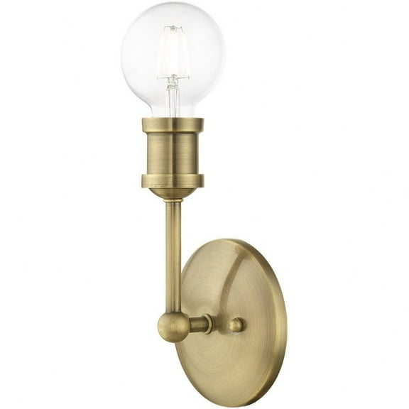 1 Light Ada Bathroom Light in Transitional Style-8.5 inches Tall and 5 inches Wide-Antique Brass Finish Bailey Street Home 218-Bel-4821235