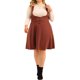 thumbnail image 2 of Falda con tirantes Agnes Orinda Plus?Tamaño para?Mujeres, vestido básico de tirantes desmontables, corte A, cintura alta, color caramelo, talla 2X, 2 of 6