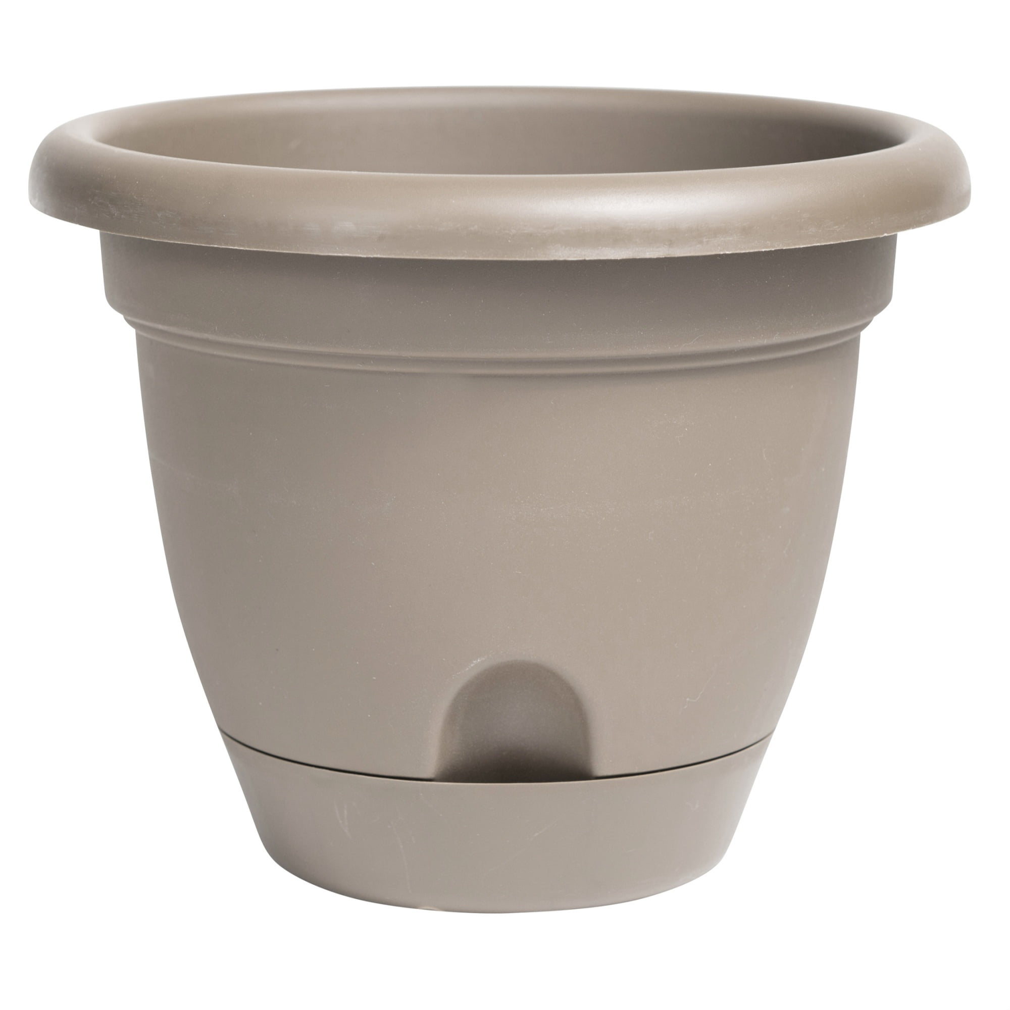 Bloem Lucca Self Watering Planter W/ Saucer 8.75 x 7 Plastic Round
