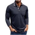thumbnail image 2 of pstuiky manga larga para hombre, Cárdigan informal de manga larga con botones y bolsillo para hombre Tops de talla grande para hombre l, 2 of 7