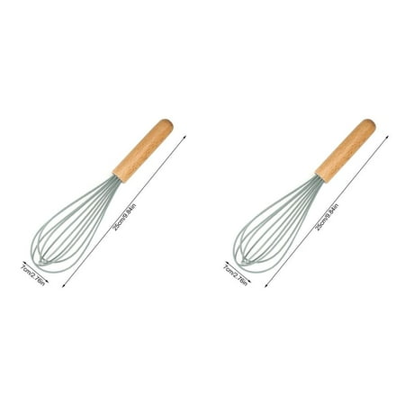 

2pcs Silicone Kitchen Cooking Utensil Heat Resistant Spatula Spoons Whisk Brush Nonstick Cookware Brush