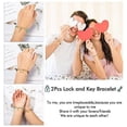 thumbnail image 2 of Lock and Key Couple Bracelets Friendship Matching Forever Love, 2 of 7