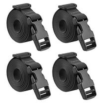 HAKIDZEL 4Pcs Black Luggage Straps with Buckle for Suitcase Travel Airport Use Outdoor Adventure