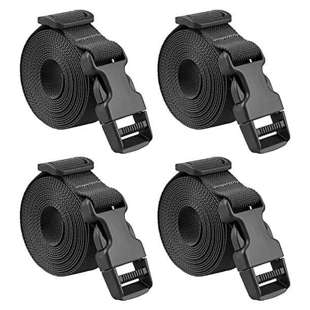 BRIGHTFUFU 4 correas de equipaje para exteriores, con hebilla, ajustables.
