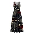 thumbnail image 5 of VBVC Women's Floral V-Neck Sleeveless Maxi Dress,Button Detail Loose Flowy Dress For Women,Ladies' Casual Patriotic Summer Sundress with Pockets,Multicolor,S-3XL, 5 of 8
