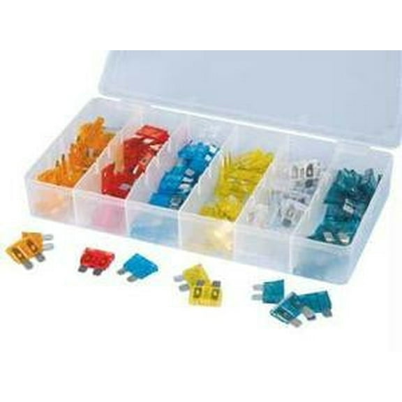 Assorted 120 Piece Pieces Auto Car Replacement Fuse Assortment Kit Fuses