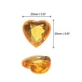 thumbnail image 2 of Unique Bargains 40 Pcs Acrylic Flat Back Rhinestones 20mm/0.8 Inch Heart Artificial Gemstone for Crafts Jewelry Making Gold, 2 of 7