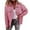 Pink, variant on Womens Jackets and Coats Clothes Winter Shackets Blazers Autunm Houndstooth Printed Long Sleeve Turn-down Collar Suit Cardigan Woolen Overcoat Tops