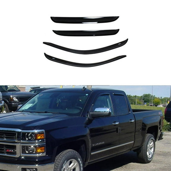 4pcs Vent Shade Window Visors For 07-13 Silverado/Sierra Body Extended Cab 94040