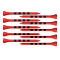 thumbnail image 1 of 100 tees de golf con rayas, escala, irrompibles, largos, de alto rendimiento. 83 mm rojo, 1 of 9