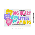 thumbnail image 5 of Colorful Heart Shaped Thank You Banner for Teachers Backdrop, Teachers Day Party Decorations, Classroom Decor, Teacher Appreciation Event, School Celebration, Photo Booth Background, 5 of 8