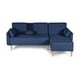 thumbnail image 2 of Sala Modular Reversible De Lino Azul Modelo Carlton, 2 of 13