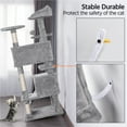 SmileMart 54.5" Double Condo Cat Tree with Scratching Post Tower, Light Gray