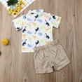 thumbnail image 5 of Douhoow Toddler Baby Boy Clothes Short Sleeve Dinosaur Print Shirt Short Pants 2Pcs Summer Outfits, 5 of 7
