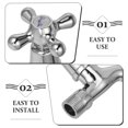 thumbnail image 2 of Shisuyan Robinets de Bassin Alliage de Zinc Argent Lot de 1 4.7x3.4x2.0In, 2 of 9