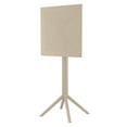 thumbnail image 4 of Luxury Commercial Living 3-Piece Taupe Brown Folding Outdoor Patio Bar Set 42.5", 4 of 7