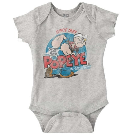 

Popeye Sailor Man Since 1929 Retro Bodysuit Jumper Boys Infant Baby Brisco Brands 12M