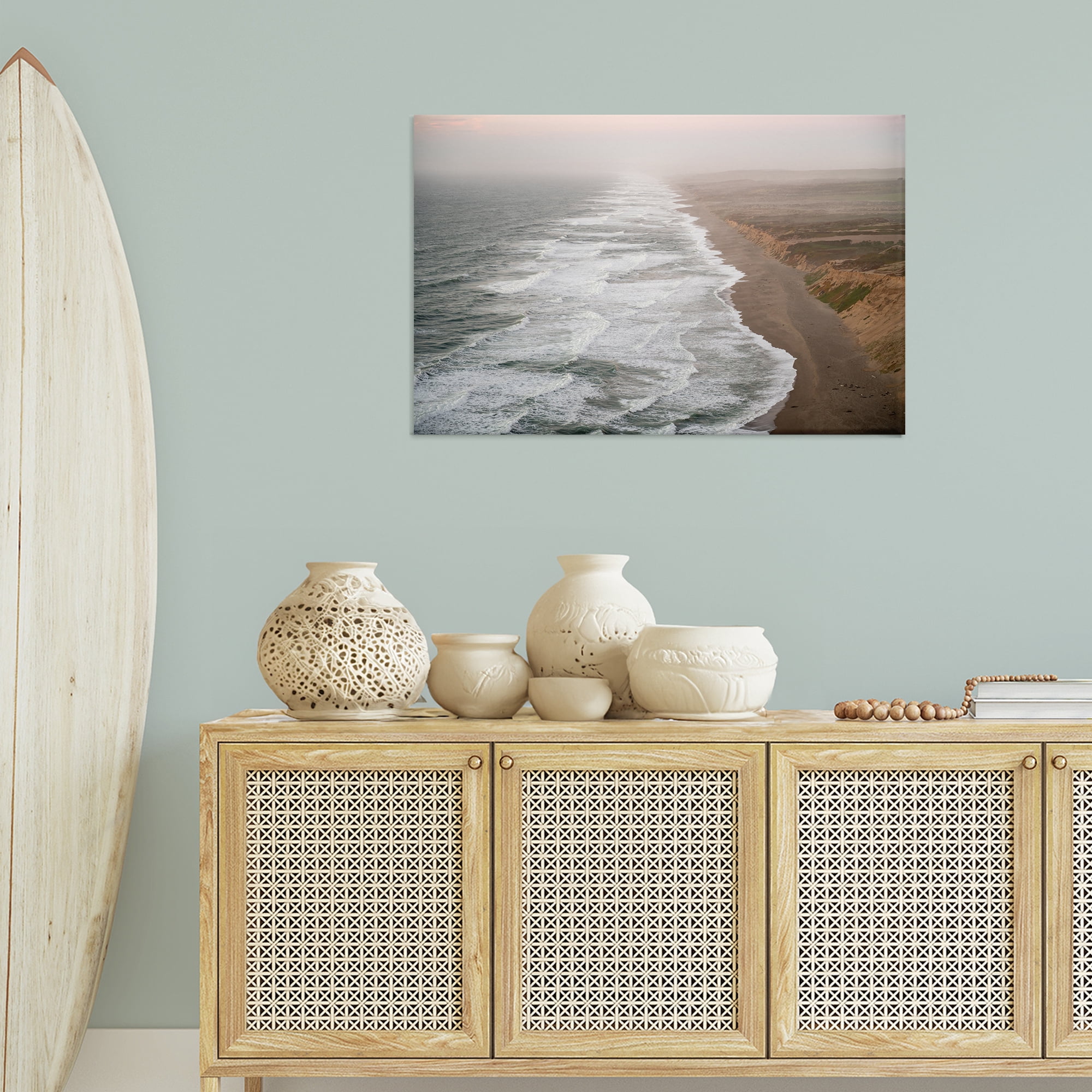 Stupell Industries Point Reyes Receding Shoreline Nautical & Beach Photography Wrapped Canvas Art Print Wall Art, 36 x 24
