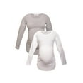 thumbnail image 6 of LVMA2300 - 2 Pack - 100% premium Cotton - Women Long Sleeve Maternity T-Shirt, 6 of 18