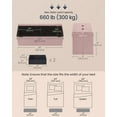 thumbnail image 4 of SONGMICS HOME 43" Storage Ottoman Bench Folding Ottoman with Storage Load up to 660 lb for Living Room Bedroom Jelly Pink, 4 of 6