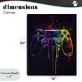 thumbnail image 4 of Stupell Industries Eclectic Rainbow Glow Gaming Controller Canvas Art, 16 x 20, by Creative Studio, 4 of 8