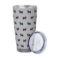 thumbnail image 2 of Logiee Polka Dot Christmas Dog Print 20OZ Car Cup with Lid, Stainless Steel Vacuum Insulated Double Wall Travel Tumbler, Durable Insulated Coffee Mug,Thermal Cup with Straw-Straw Three-piece Set, 2 of 8