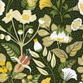 thumbnail image 2 of (2 pack) Abyssaly 17.7 "x 118" Peel and Stick Wallpaper Green Floral wallpaper Green Petunia vine plant contact paper Self-adhesive wallpaper Thickened detachable wallpaper Suitable for home decoration, 2 of 8